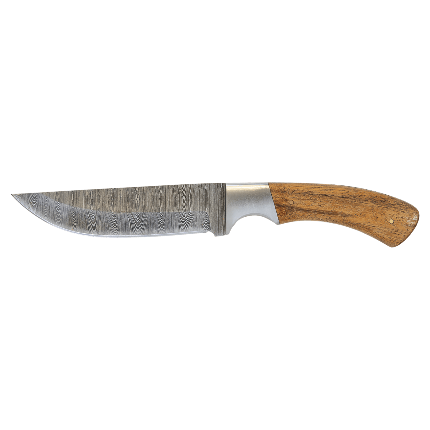 9.5" Fixed Damascus Blade Knife with Leather Sheath